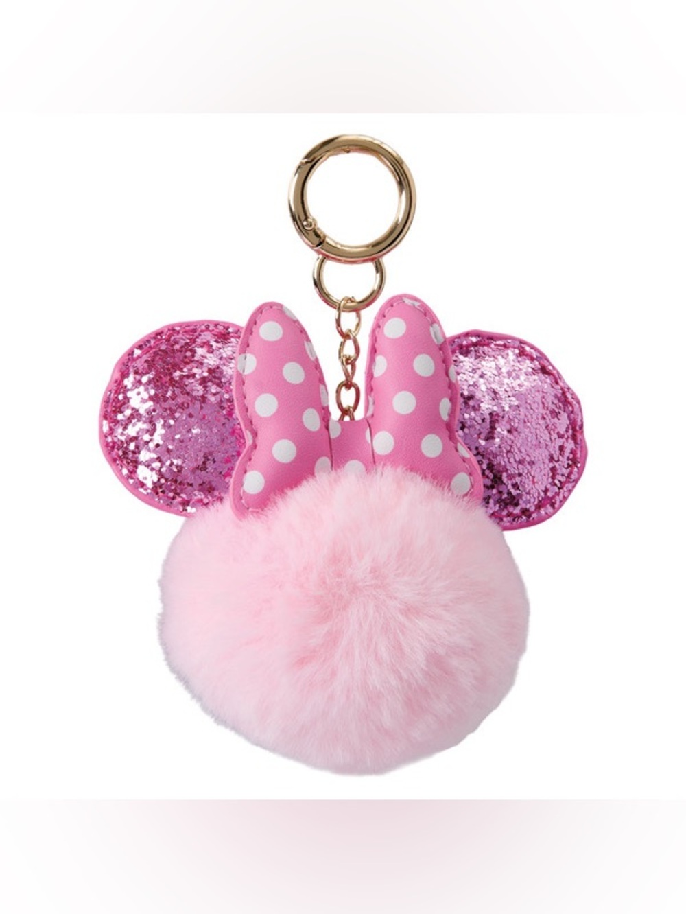 Disney Minnie pom pom bag charm Keychain